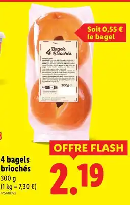 Lidl 4 bagels briochés offre
