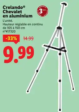 Lidl Crelando Chevalet en aluminium offre
