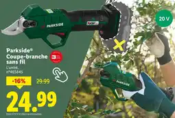 Lidl PARKSIDE Coupe-branche sans fil offre