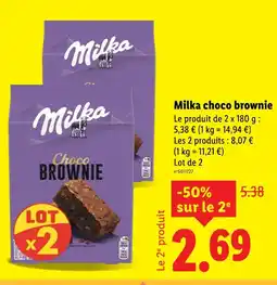 Lidl Milka Choco brownie offre