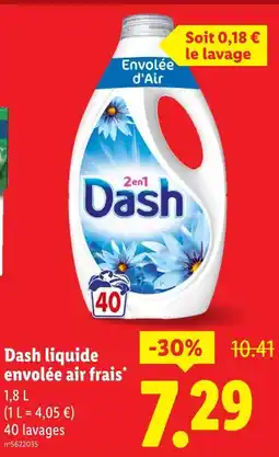 Lidl Dash Dash liquide envolée air frais offre