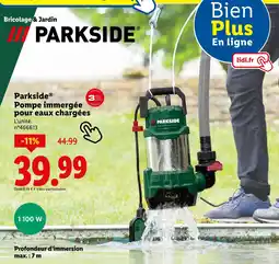 Lidl PARKSIDE Pompe immergée pour eaux chargées offre