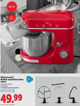 Lidl SILVERCREST Robot multifonction rétro offre