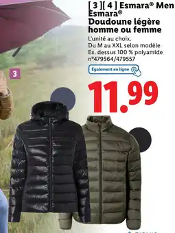 Lidl Esmara Men Doudoune légère homme offre