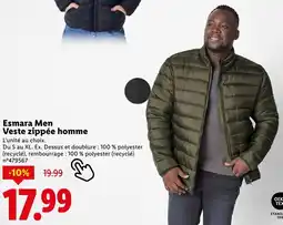 Lidl ESMARA Veste zippée homme offre