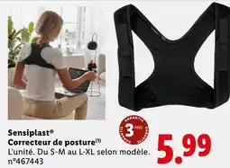 Lidl SENSIPLAST Correcteur de posture offre