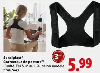 Lidl SENSIPLAST Correcteur de posture offre