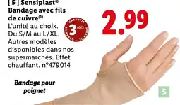Lidl SENSIPLAST Bandage pour poignet offre