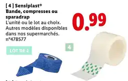 Lidl SENSIPLAST Bande, compresses ou sparadrap offre