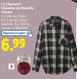 Lidl ESMARA Chemise en flanelle femme offre