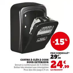 Super U Burg Wächter Coffre à clés à code pour extérieur offre