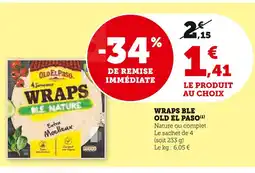 U Express Old El Paso Wraps blé offre