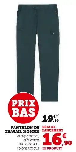 Super U Pantalon de travail homme offre