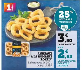 U Express Royal Anneaux à la romaine offre