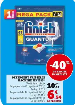 U Express Finish Detergent vaisselle machine offre