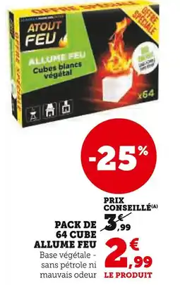 Super U Atout Feu Pack de 6 allume feu offre