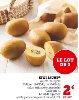 U Express Kiwi jaune offre
