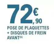 E.Leclerc L'Auto Pose de plaquettes + disques de frein avant offre