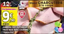 E.Leclerc Jambon cuit supérieur, trois noix avec couenne tradiège offre