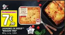 E.Leclerc Maison tino - lasagnes de boeuf offre