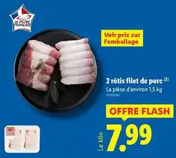 Lidl Boucher - 2 rôtis filet de porc offre