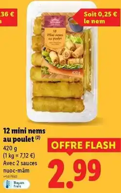 Lidl Vitasia - 12 mini nems au poulet offre