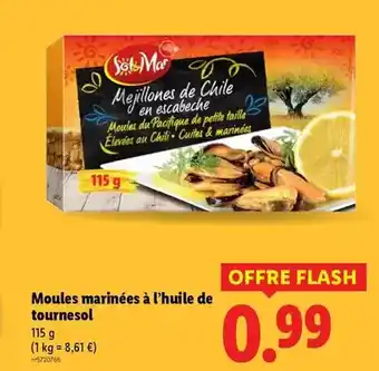Lidl Sol&mar - moules marinées à l'huile de tournesol offre