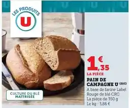 Super U U - pain de campagne offre