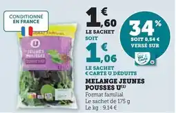 Super U U - melange jeunes pousses offre