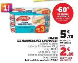Super U Saupiquet - filets de maquereaux offre