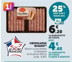 Super U Bigard - chipolatas offre