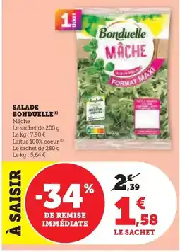 Super U Bonduelle - salade offre