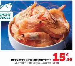 Super U Crevette entiere cuite offre