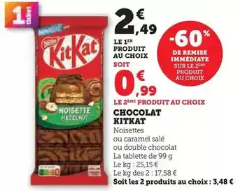 Super U Kit kat - chocolat offre