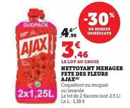 Super U Ajax - nettoyant menager fete des fleurs offre