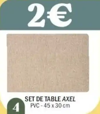 La Foir'Fouille Set de table axel offre