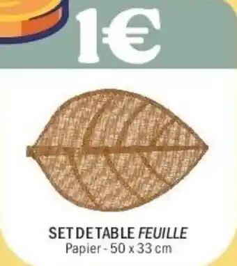 La Foir'Fouille Set de table feuille offre