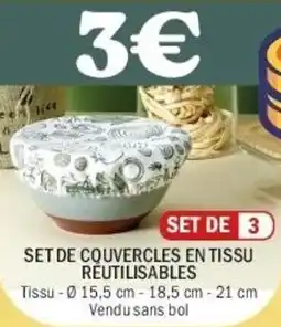 La Foir'Fouille Set de couvercles en tissu réutilisables offre