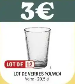 La Foir'Fouille Lot de verres younca offre