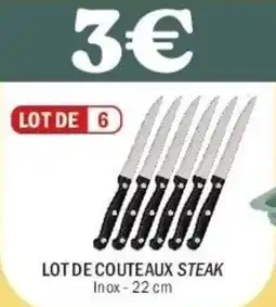La Foir'Fouille Lot de couteaux steak offre