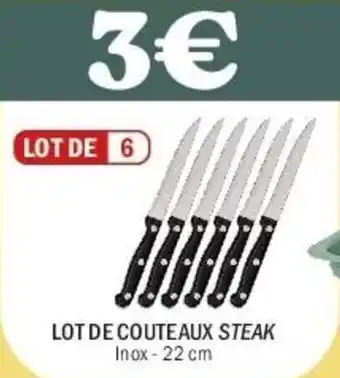 La Foir'Fouille Lot de couteaux steak offre