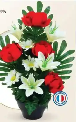 Bazarland Vasque de pivoines, lys et gerberas offre