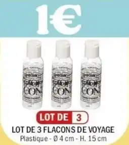 La Foir'Fouille Lot de 3 flacons de voyage offre