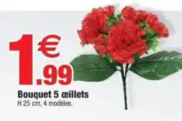 Bazarland Bouquet 5 œillets offre