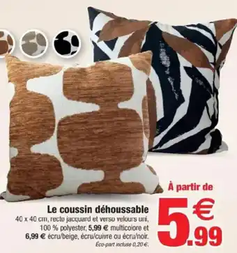 Bazarland Le coussin déhoussable offre