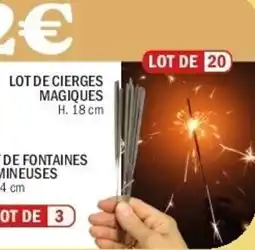 La Foir'Fouille Lot de cierges magiques offre