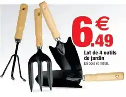 Bazarland Lot de 4 outils de jardin offre