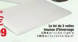 Bazarland Le lot de 3 voiles housse d'hivernage offre