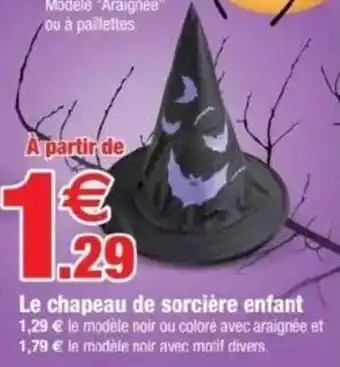 Bazarland Le chapeau de sorcière enfant offre