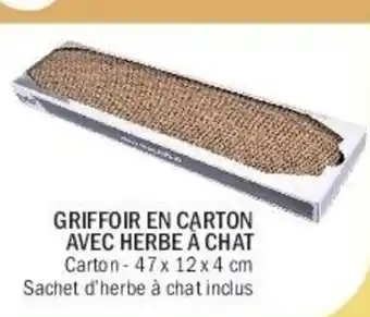La Foir'Fouille Griffoir en carton avec herbe à chat offre